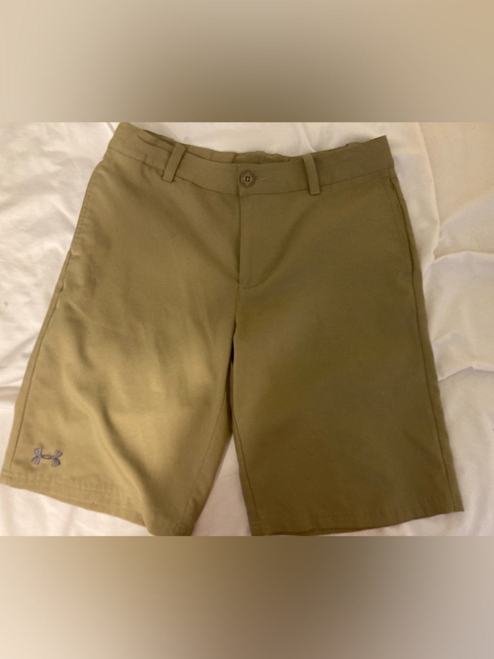 Under Armour Kids Loose Fit Tan Golf Shorts